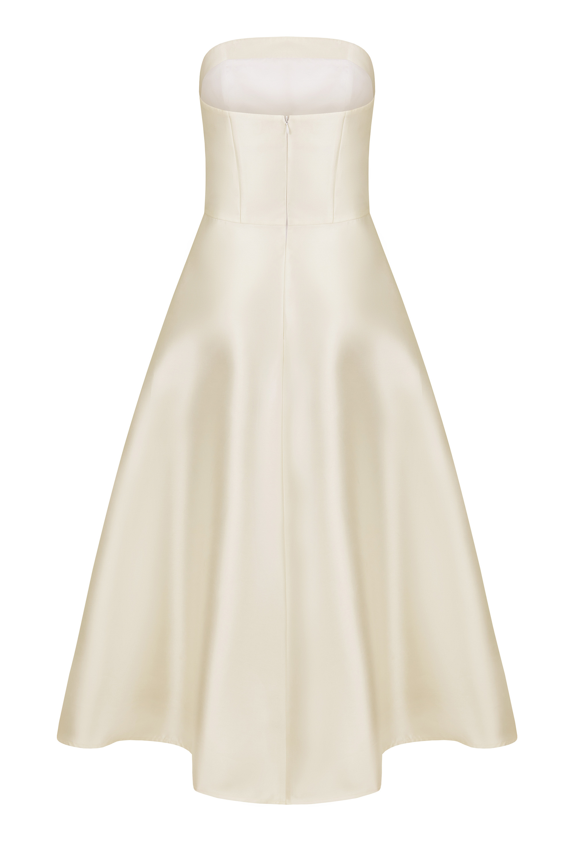 Платье миди с лифом бандо