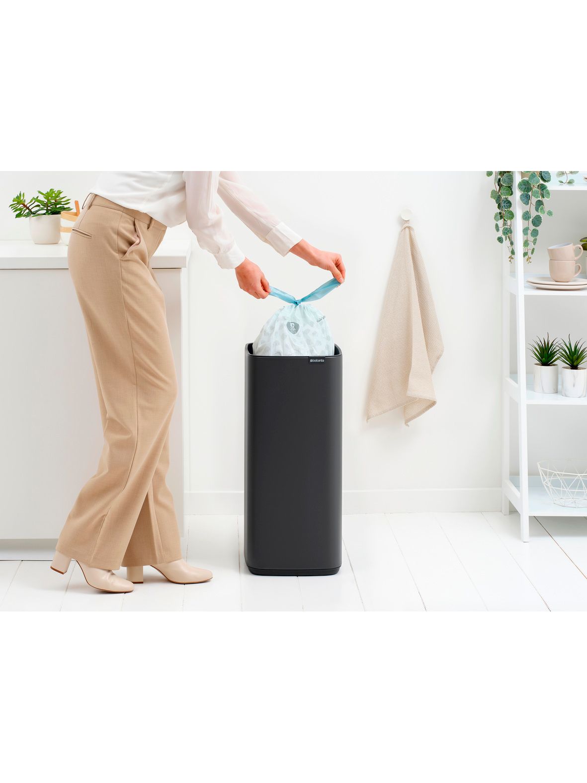 Мусорный бак Bo Bo Touch Bin (30 л), Минерально-графитовый, арт. 238284 - фото 14