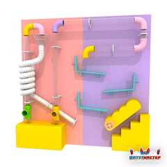 Детская интерактивная игровая стена «Шаропад делюкс», 2,59×0,5×0,5 м