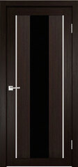 Межкомнатная дверь Y-2 / Цвет тон Венге / Остекление "Лакобель черное" / Двери Верда