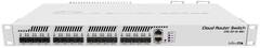 MikroTik Cloud Router Switch 317-1G-16S+RM with 800MHz CPU, 1GB RAM, 1xGigabit LAN, 16xSFP+ cages, RouterOS L6 or SwitchOS (dual boot), passive cooling 1U rackmount enclosure, Dual redundant PSU