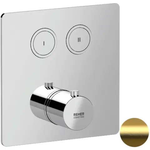 Remer X Style X99QD2KBBG Смеситель термостатический для душа, золото брашированное