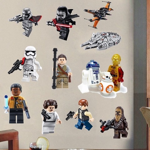 Звездные войны 3D наклейка Главные персонажи