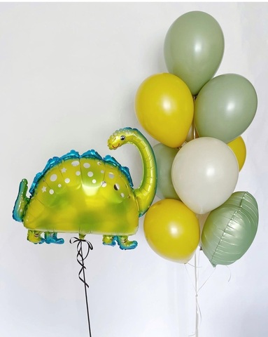 Воздушные шары Динозавр бронтозавр на детский день рождения в Новосибирске от Wonderball-project.