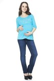 Блузка для беременных 07371 голубой