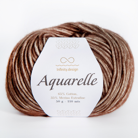 Пряжа Infinity Aquarelle 3082 коричневый