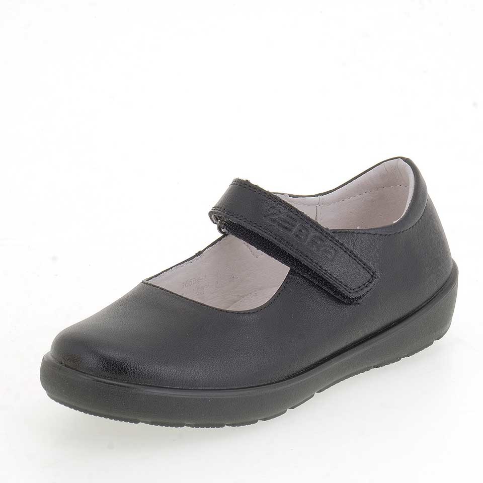 Туфли для девочек ЗЕБРА 16504-1 черные