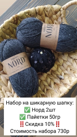 Набор Nord Drops темно-серый + пайетки