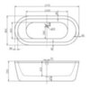 BelBagno BB12-1775 Отдельностоящая, овальная акриловая ванна 1775x805x590