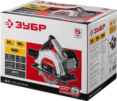 ЗУБР d 190 мм, 1600 Вт, циркулярная пила (дисковая) (ПД-65)