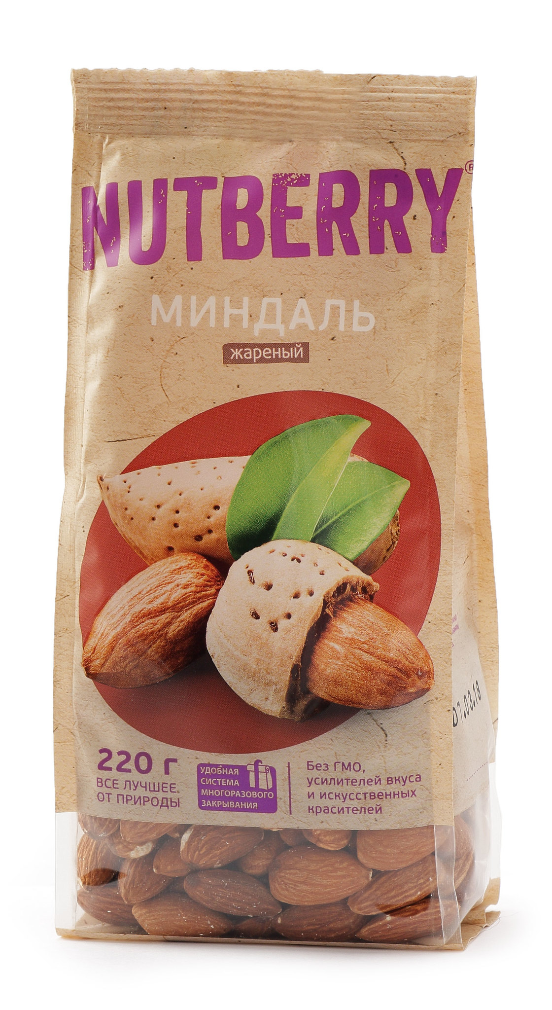 NUTBERRY Миндаль жареный 220 г - купить в интернет-магазине shopgf.ru