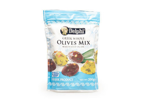 Оливки и маслины Каламата маринованные Delphi, 200г