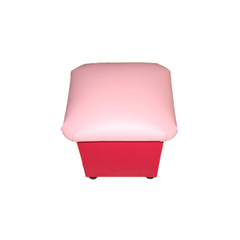 Пуфик без аппликации розово-красный