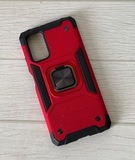 Противоударный чехол Strong Armour Case с кольцом для Xiaomi Redmi 9T / Redmi Note 9 4G (Красный)