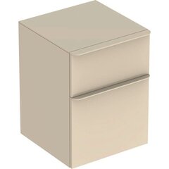 Шкафчик Geberit Smyle Square с двумя выдвижными ящиками: B=45см, H=60см, T=47см, Песчаный глянец / Высокоглянцевое покрытие фото