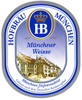 Пиво Hofbrau Munchner Weisse этикетка Пиво Hofbrau Munchner Weisse этикетка