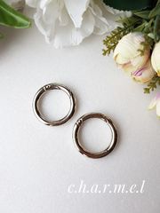 Карабин-кольцо серебро, D 32 мм