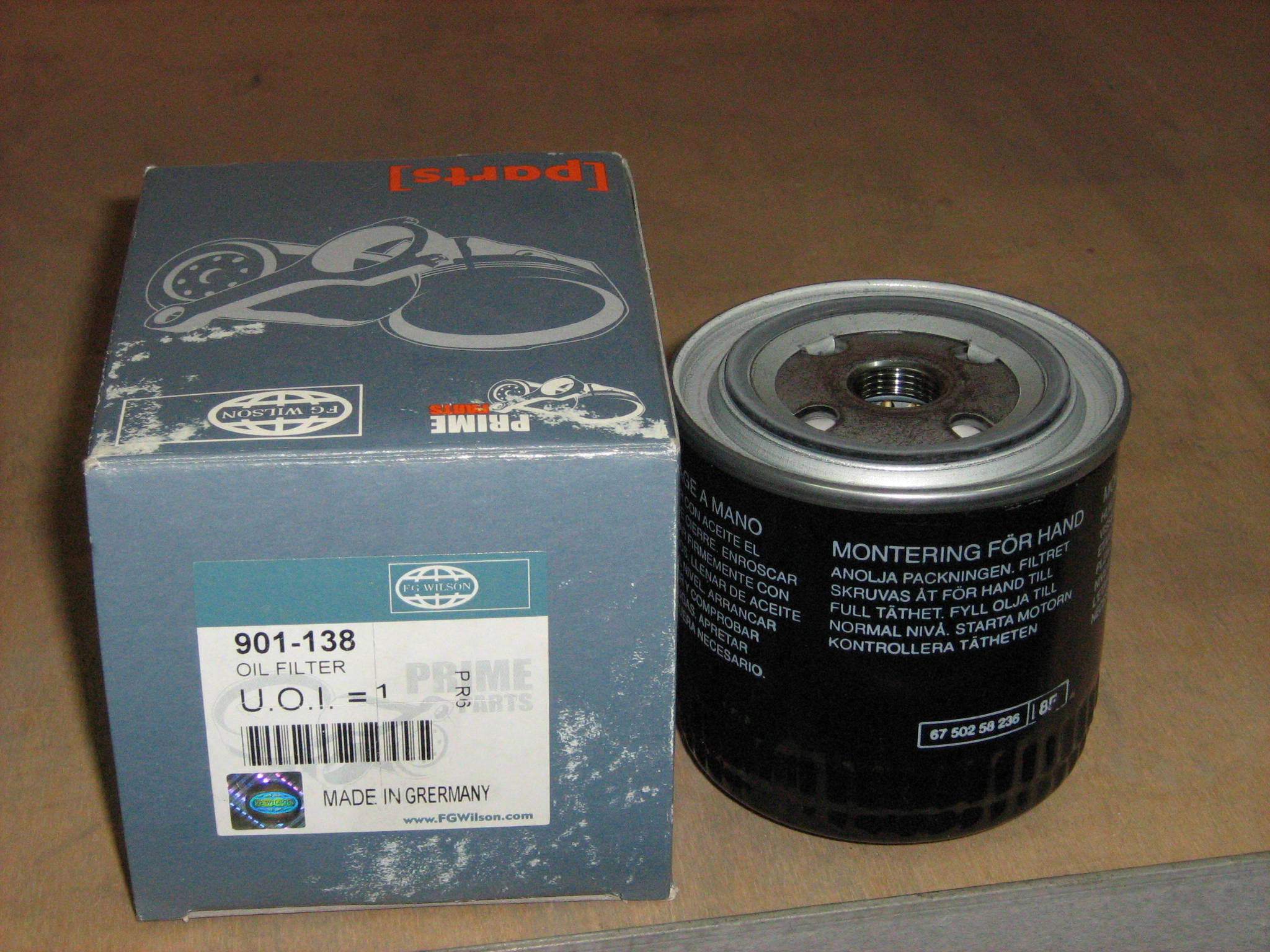 Фильтр масляный / OIL FILTER АРТ: 901-138 - оригинал FG Wilson