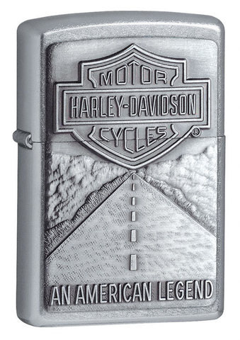 Зажигалка Zippo Harley-Davidson American Legend Emblem с покрытием Street Chrome, латунь123