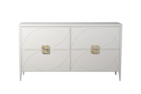 Комод с ящиками 90x40x160см Garda Decor бежевый с золотой фурнитурой