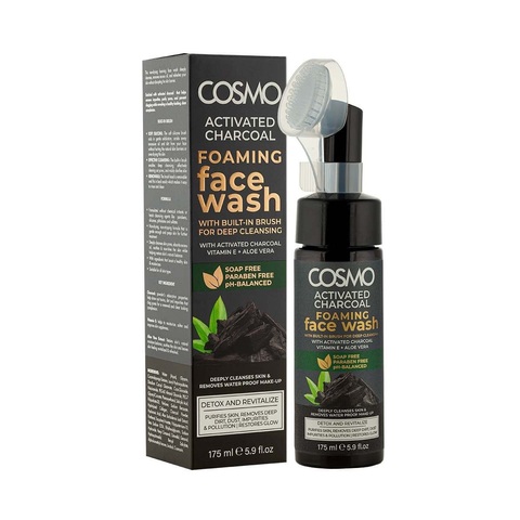 COSMO Activated Charcoal foaming face wash пенка-умывашка 175 ml