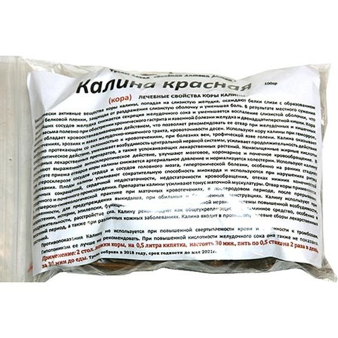 Травяной чай Калина, 100 гр