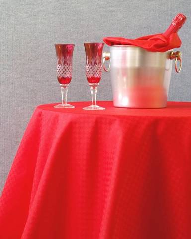 Скатерть 140x200 Viscontea di Milano Teflon Uni Jaquard Bordo