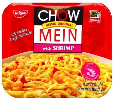 Nissin Premium Noodles Chow Mein with Shrimp с креветкой, 113г