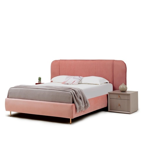 Кровать ASTORIA Enza Home с ящиком для белья розовый