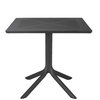 Пластиковый стол Clip 80х80 см антрацит