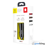 Baseus Golden Contactor Dual U Intelligent Car Charger 2.4A Black CCALL-DZ01