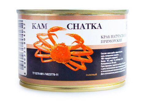 Краб натуральный Приморский ж/б, 240г