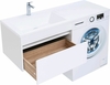 Aquanet 239217 Тумба с раковиной Токио 130 L подвесная 1 ящик цвет белый глянец (239217)