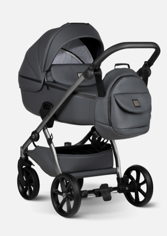 Tutis Коляска 2 в 1 UNO 5+ Leather Black Sesame