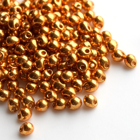 DP-4203 Бисер Миюки дропс гальванизированый под желтое золото /Miyuki drops Duracoat galvanized yellow gold