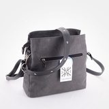 Сумка Саломея 1134 македония серый + черный