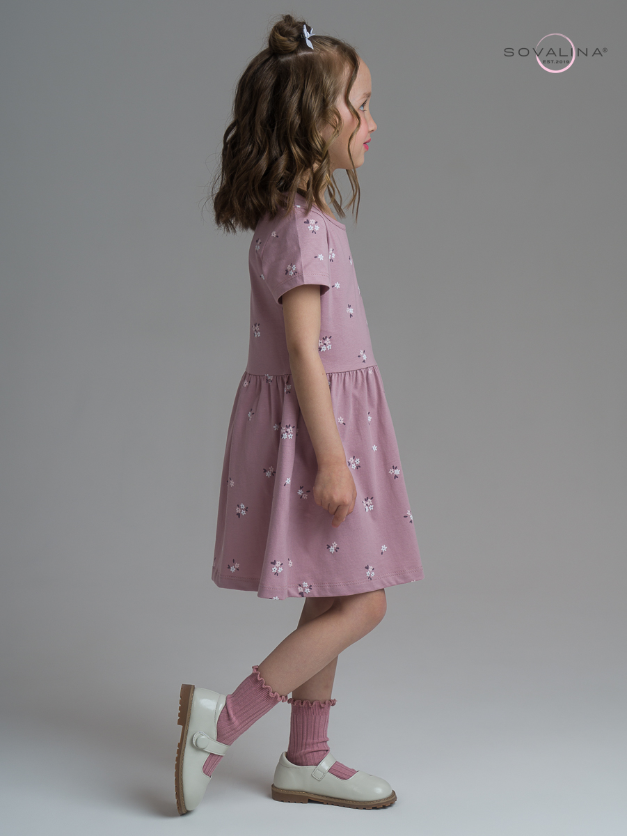 Платье Лето черничные незабудки