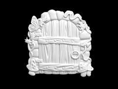 Силиконовый молд № 429 Дверь ( серия домики для гномов и фей)