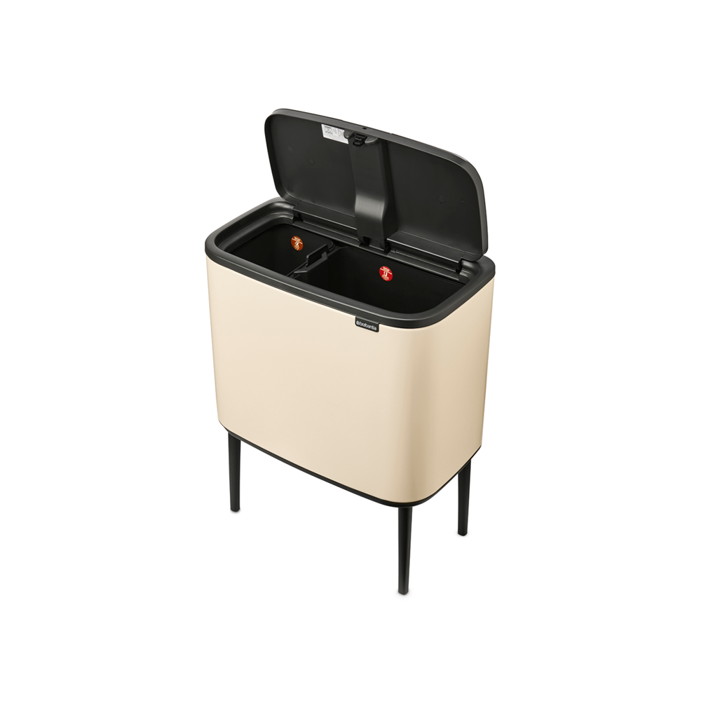 Мусорный бак Touch Bin Bo (11 л + 23 л), Бежевый БЕЗ НОЖЕК, арт. У201585 - фото 2