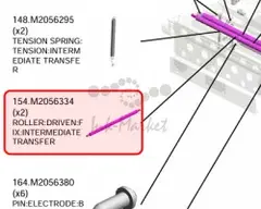 Ricoh M2056334 Roller:driven:fix:intermediate transfer original