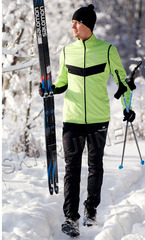 Утеплённый лыжный костюм Nordski Base Lime/Black 2021 мужской