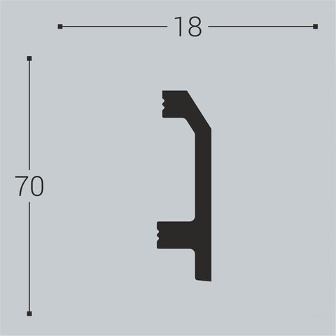 Плинтус напольный П11 70-18