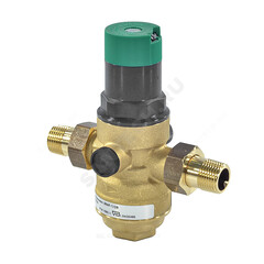 Регулятор давления мембранный латунь D06F Ду 15 Ру25 1/2" НР/"американка" Рн=1,5 - 6бар с выходом под манометр и шкалой регулирования Honeywell-Braukmann D06F-1/2B