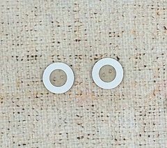 Пуговицы, 2 прокола, d 11 мм, молочный