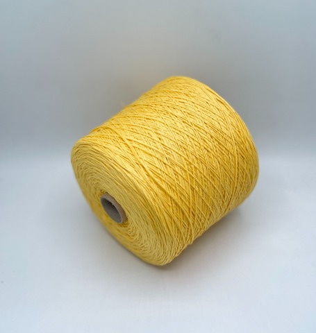 Бобинная пряжа (пр.Италия), art.Cotone, 350м/100 гр. 100%Хлопок, цвет-Желтый , арт.34810