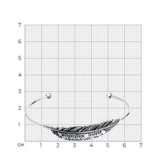 95050054 - Браслет из серебра жесткий ПЕРО