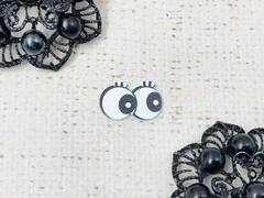 Деревянные глазки для игрушек, р. 1,3х2 см