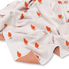 Плед вязаный Simple (морковки)