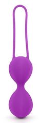 Фиолетовые вагинальные шарики на силиконовом шнурке - 