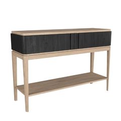 Консоль Иконс (черный/беленый дуб)